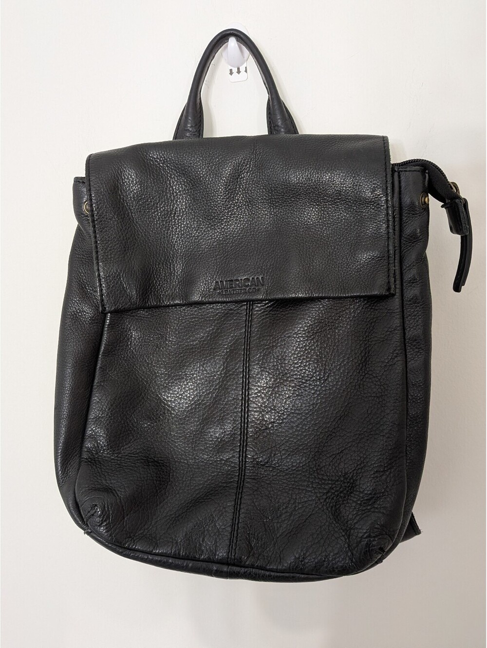 American Leather Co. Leather Backpack Black - Picture 4 of 9